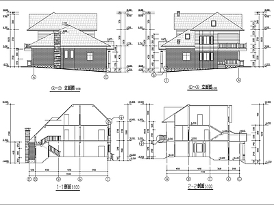 欧式别墅建筑 施工图