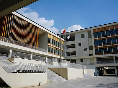 北师大淮南实验学校建筑 效果图 施工图