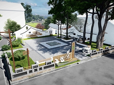 新中式乡村文化广场景观