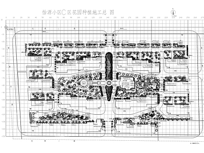小区绿化配置总平图