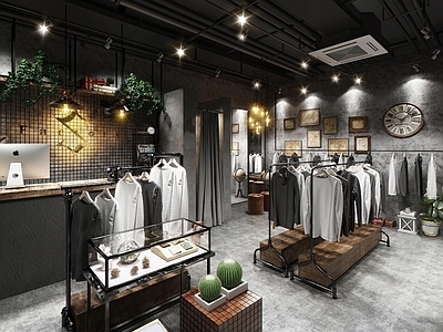 工业风男装潮牌店