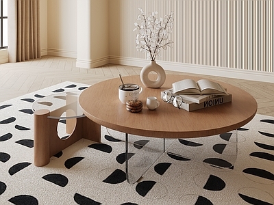 现代奶油风茶几