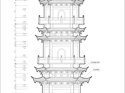 古建筑塔 施工图