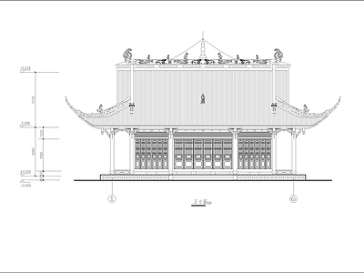 古庙建筑 施工图