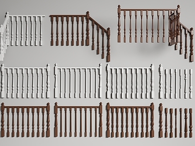 欧式楼梯扶手 实木护栏 围栏护栏 立柱