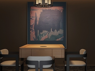 现代棋牌室 麻将室