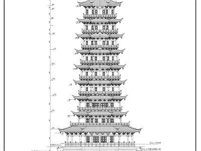 宝塔古建筑 施工图