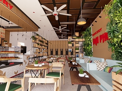 现代创意奶茶软饮店