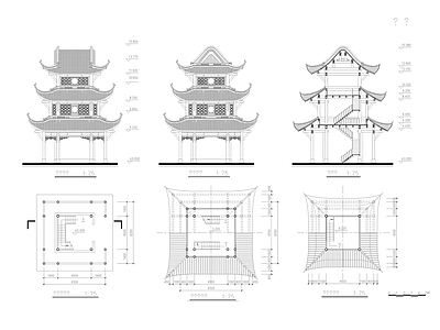 古寺建筑 施工图