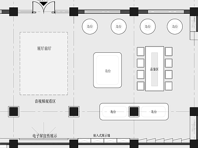 农业产品展厅平面布置图