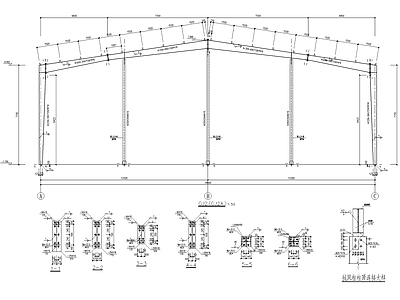 寻甸县金所街道办冷库建筑 施工图 工业建筑