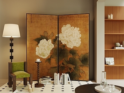 现代中古风屏风