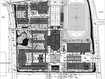 杭州高中教学楼建筑 施工图 效果图