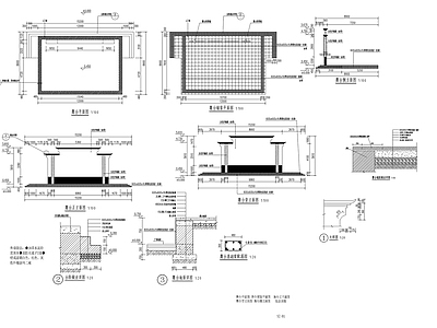 农村舞台 施工图 景观小品 综合景观小品
