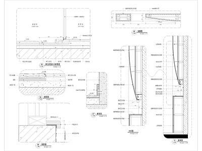 包间墙身造型大样 施工图 墙面通用节点