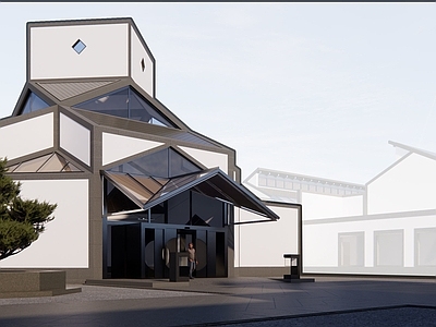 新中式苏州博物馆展览建筑 户外贝聿铭设计苏州博物馆 展览馆