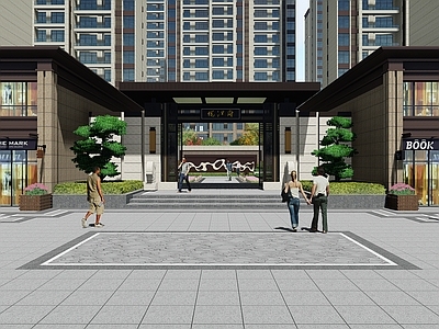 新中式东方桃苑悦江府 住宅景观