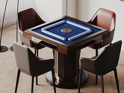 现代麻将桌椅 麻将机 棋牌桌