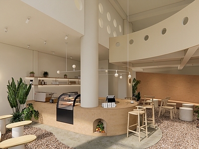 【SU悬赏模型】北欧风格甜品店 建议用Enscape渲染