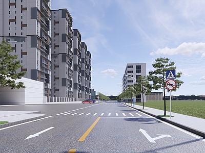 现代乡镇道路