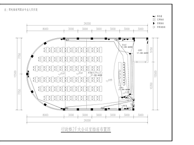 400平大会议室报告厅装修 施工图