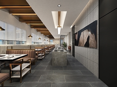现代火锅店 卡座 装饰画