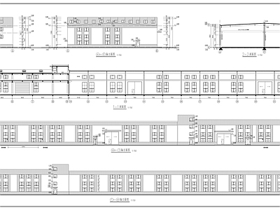 工业车间建筑 施工图 工业建筑 产业园建筑