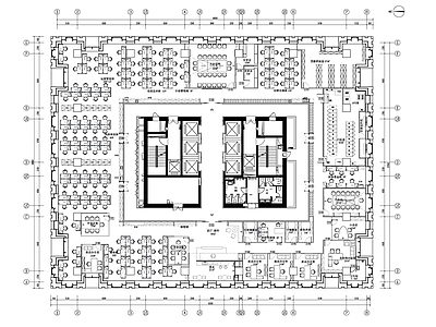 现代办公室室内 施工图