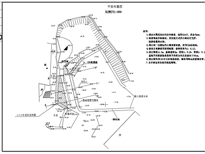 仰斜式挡土墙护坡 施工图