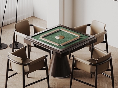 现代麻将桌椅 麻将机 棋牌桌