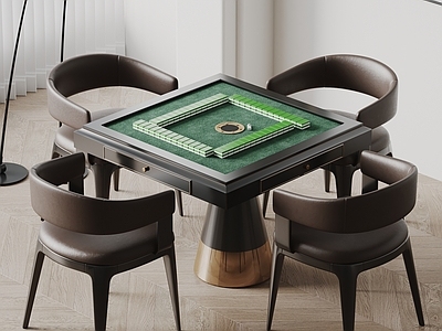 现代麻将桌椅 麻将机 棋牌桌