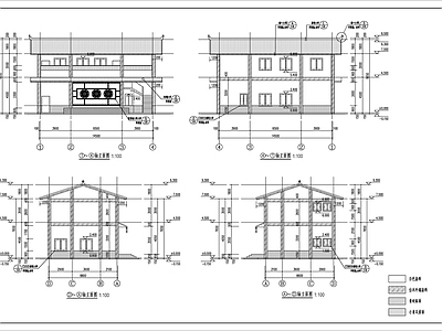 某乡村舞台综合楼建筑 施工图 建筑