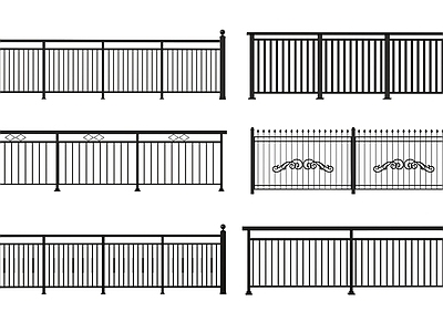 现代铁艺栏杆 围栏 扶手 阳台护栏 防护栏 阳台