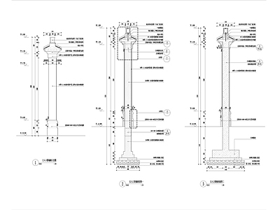 新中式围墙详图 施工图