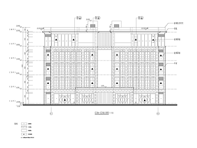 现代多层产业园办公楼建筑 施工图