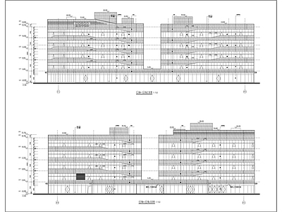 现代多层产业园办公楼建筑 施工图