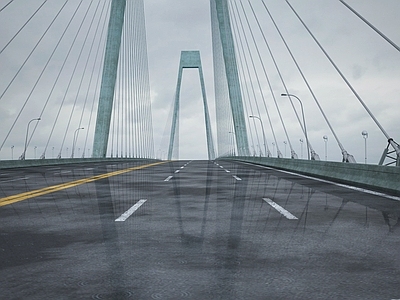 现代桥 雨景桥梁 跨海大桥 跨江大桥 桥梁 桥 下雨桥