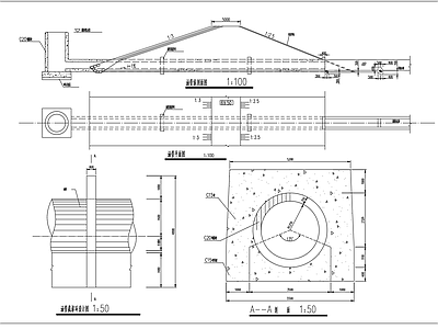 人工湖土石坝涵管 施工图