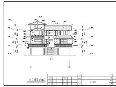 新中式别墅建筑 施工图