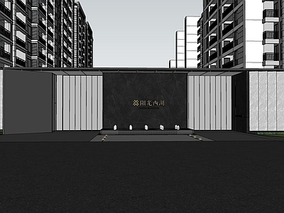 现代小区景观 小区 住宅