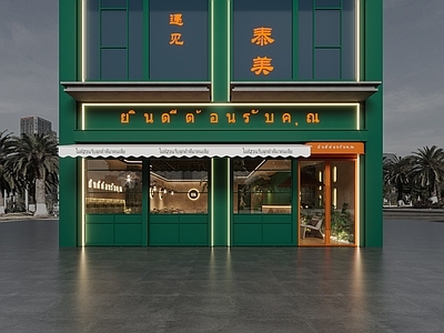 现代门头门面 泰式头