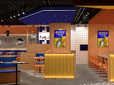 现代西餐厅 意面 甜品 店