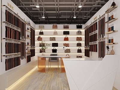 现代配饰店 包包 柜台 展厅