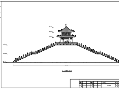 新中式观景台 施工图 景观小品