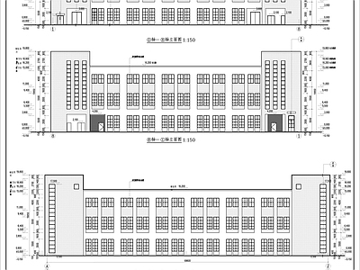 某三层框架结构厂房建筑 施工图 工业建筑