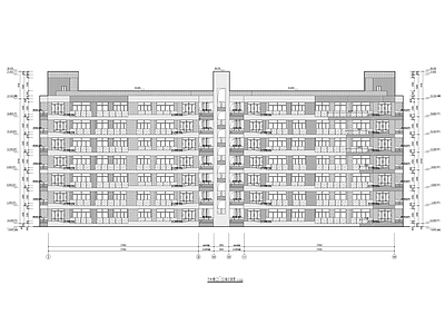 两套单廊式办公楼建筑 施工图