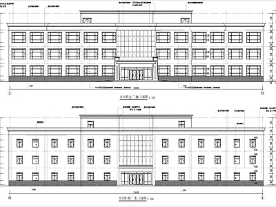 藏式办公楼建筑 施工图