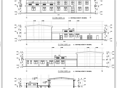 中学三用堂综合楼建筑 施工图