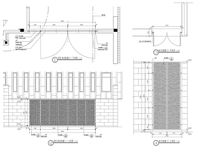 现代小区消防通道格栅门 施工图 通用节点