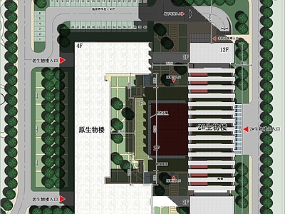 学校生物楼建筑 施工图